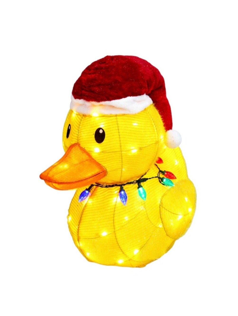 2.5 FT LED YELLOW DUCK LIGHTED OUTDOOR CHRISTMAS YARD DECORATION TINSEL JEEP NEW